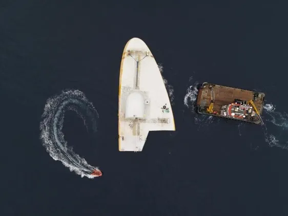 Offshore floating platform operations during structural research and development work